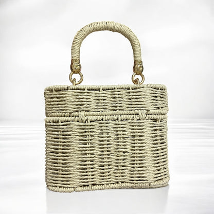 HASIR MİNİ SEPET ÇANTA BEJ