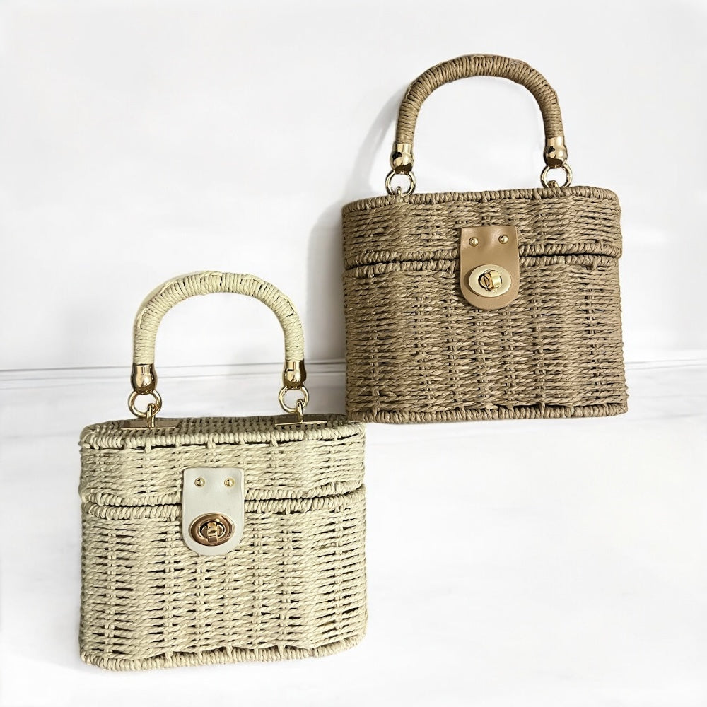 HASIR MİNİ SEPET ÇANTA BEJ