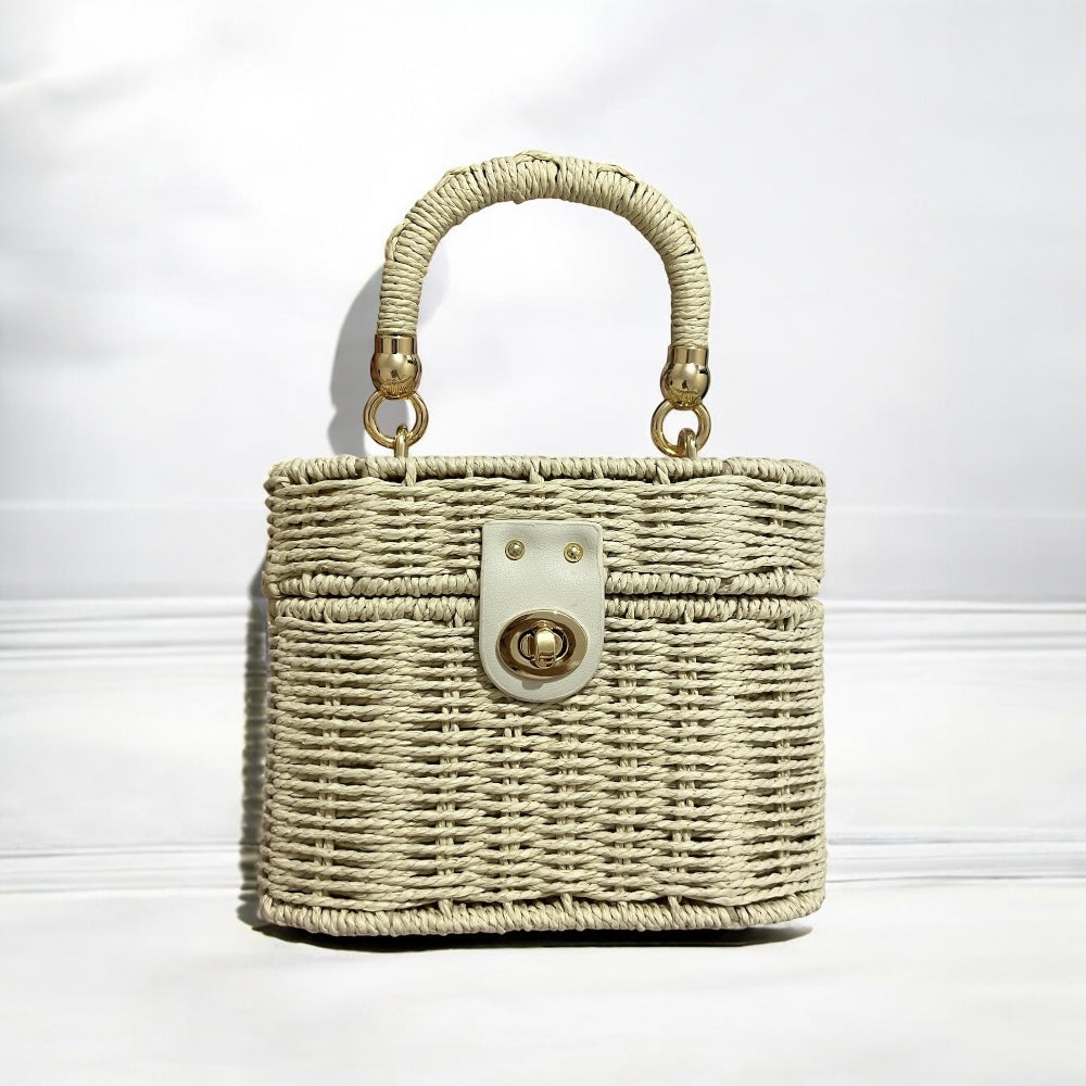 HASIR MİNİ SEPET ÇANTA BEJ