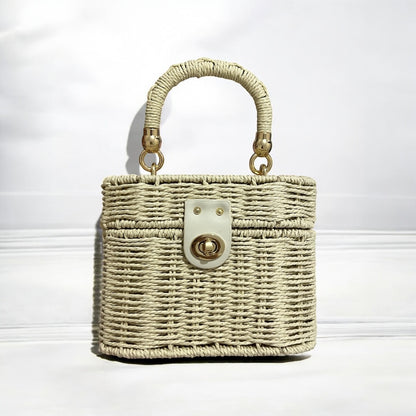 HASIR MİNİ SEPET ÇANTA BEJ