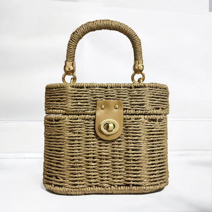 HASIR MİNİ SEPET ÇANTA BEJ
