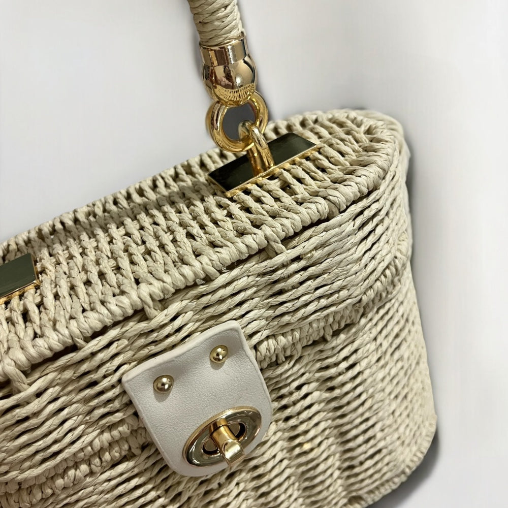 HASIR MİNİ SEPET ÇANTA BEJ